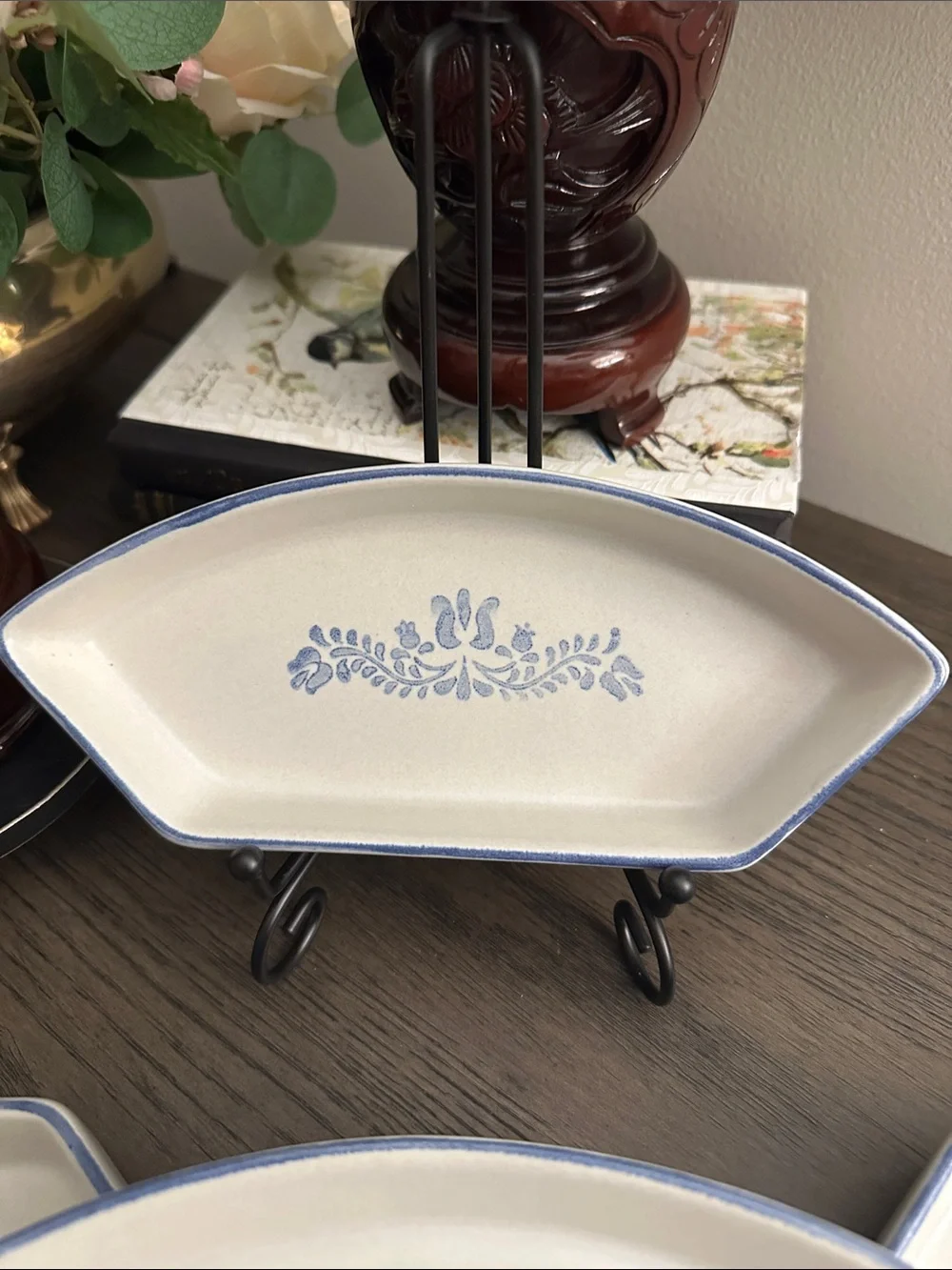 Vintage Pfaltzgraff Yorktowne Divided Relish Dish Inserts ~ Set of 4